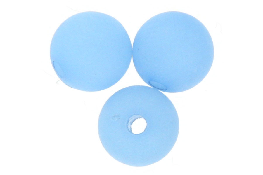 Round matte acrylic bead,  8mm, Blue, 50 gr