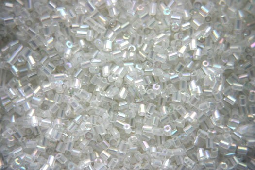 Seed beads, six sided, 2mm, White, 100 gr
