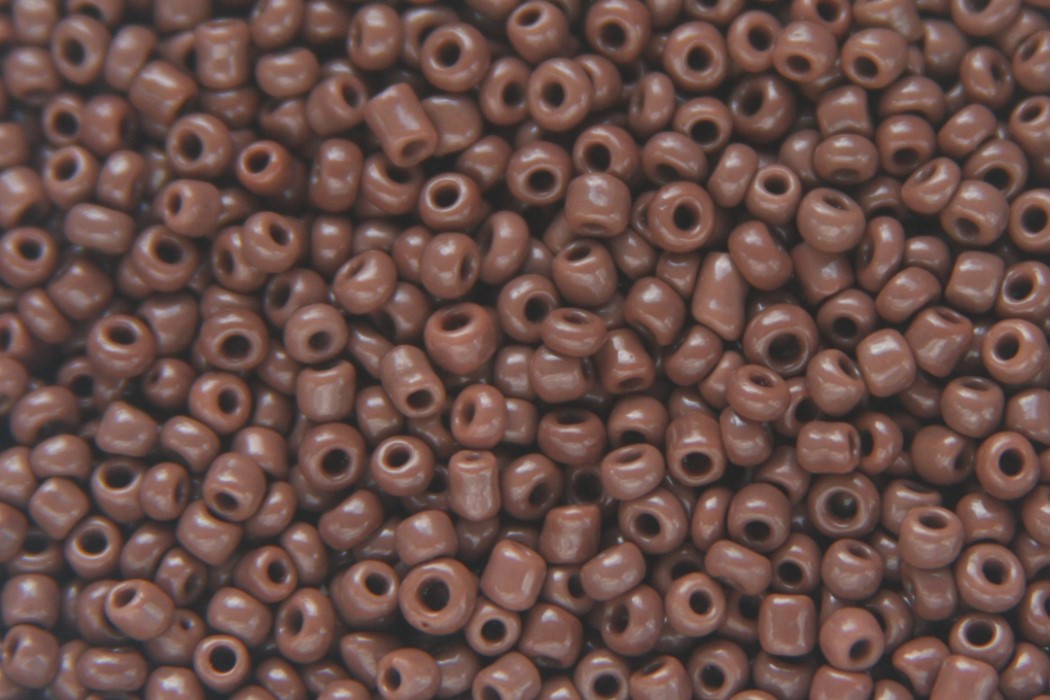 Seed beads, glass, opaque,  2mm, Coffee Brown, 50 gr