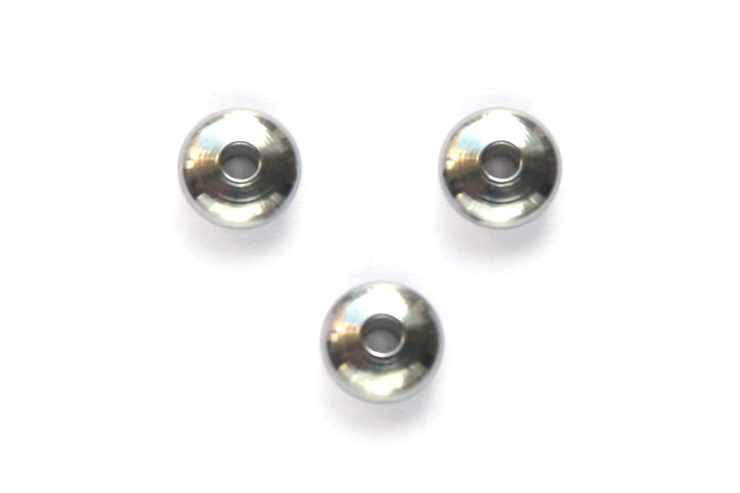 Rondelle DQ bead, smooth, 5x2,5mm, Silver, 25 pcs