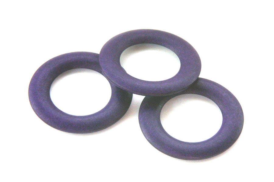 Round wooden ring ornament, 50mm, Purple, 10 pcs