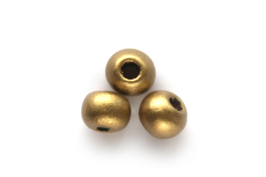 Round wooden bead,  6mm, Gold, 250 pcs