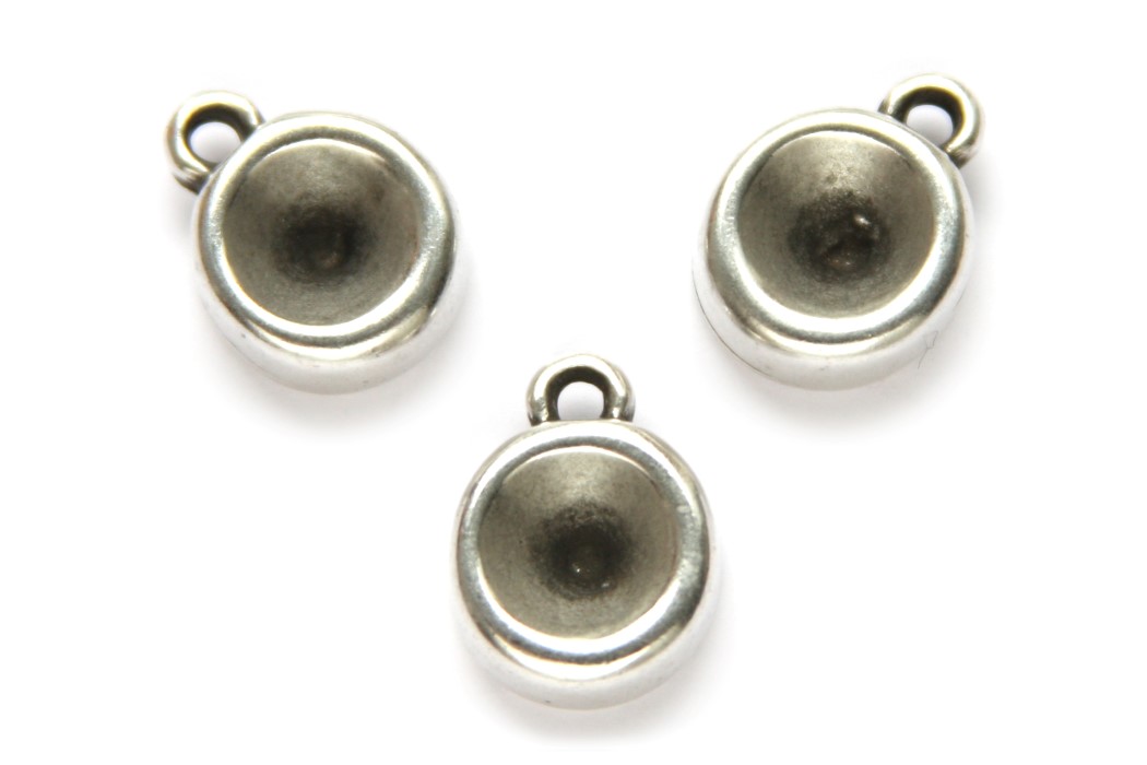 Cast setting DQ, SS39 point stone, 11x16mm, Antique Silver, 6 pc