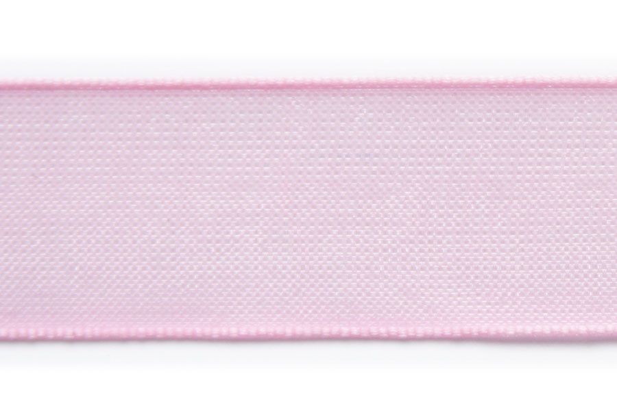 Organza ribbon, 15mm wide, Pink, 5 m