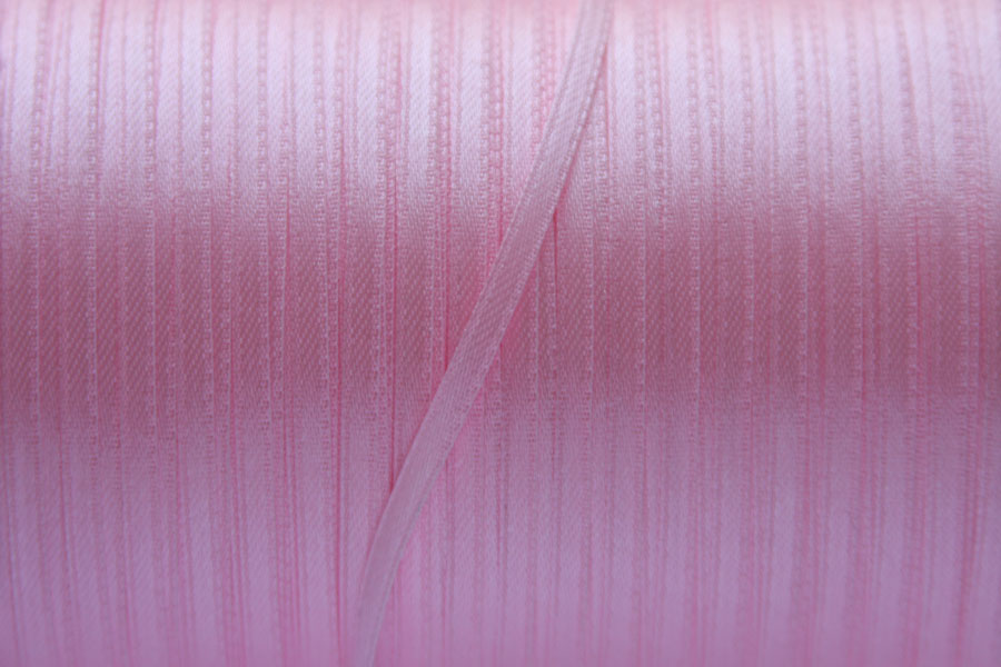 Satin ribbon,  3mm, Pink, 10 m