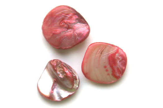 Natuurlijk gevormde parelmoer kraal, 12-20mm, Roze, 20 st