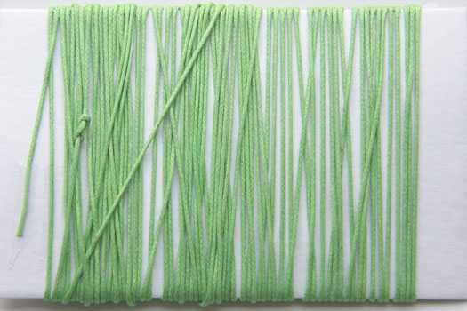 wax cord, 0.5 mm thick, 10 meters (map), Lime Green, 1 pc