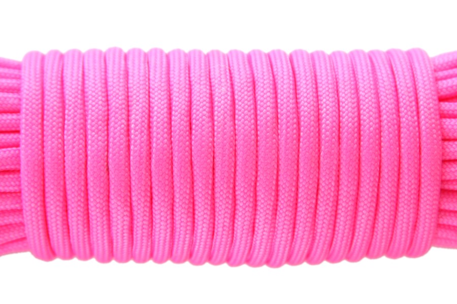 Paracord, 4mm, Bright Pink, 3 m