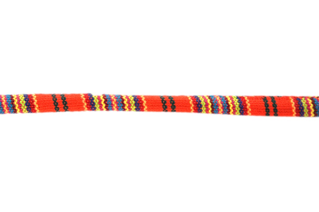 Aztec cord,  6mm, Orange/multi colour, 1 m